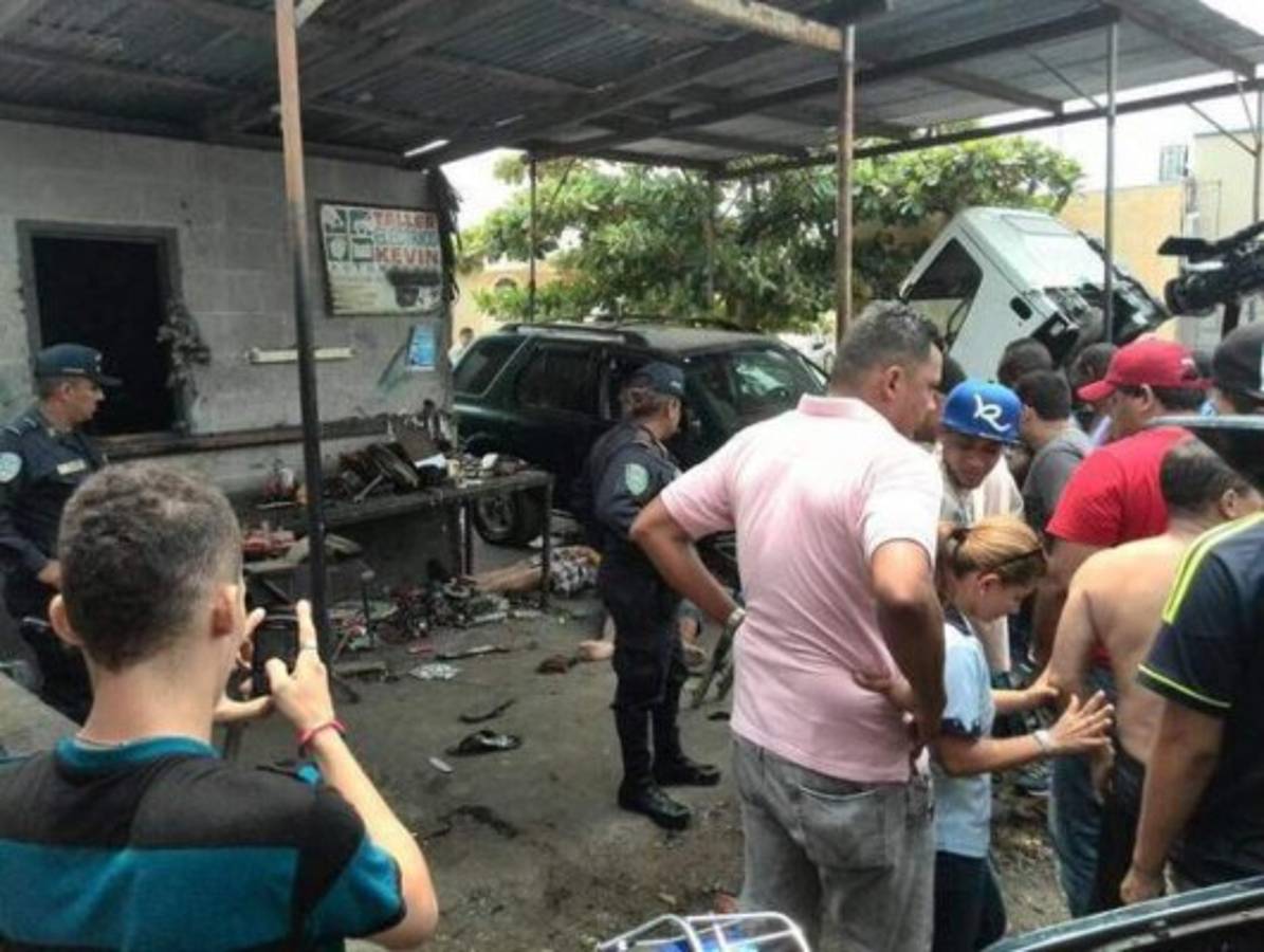 Tres muertos y un herido deja tiroteo en taller mecánico en La Ceiba