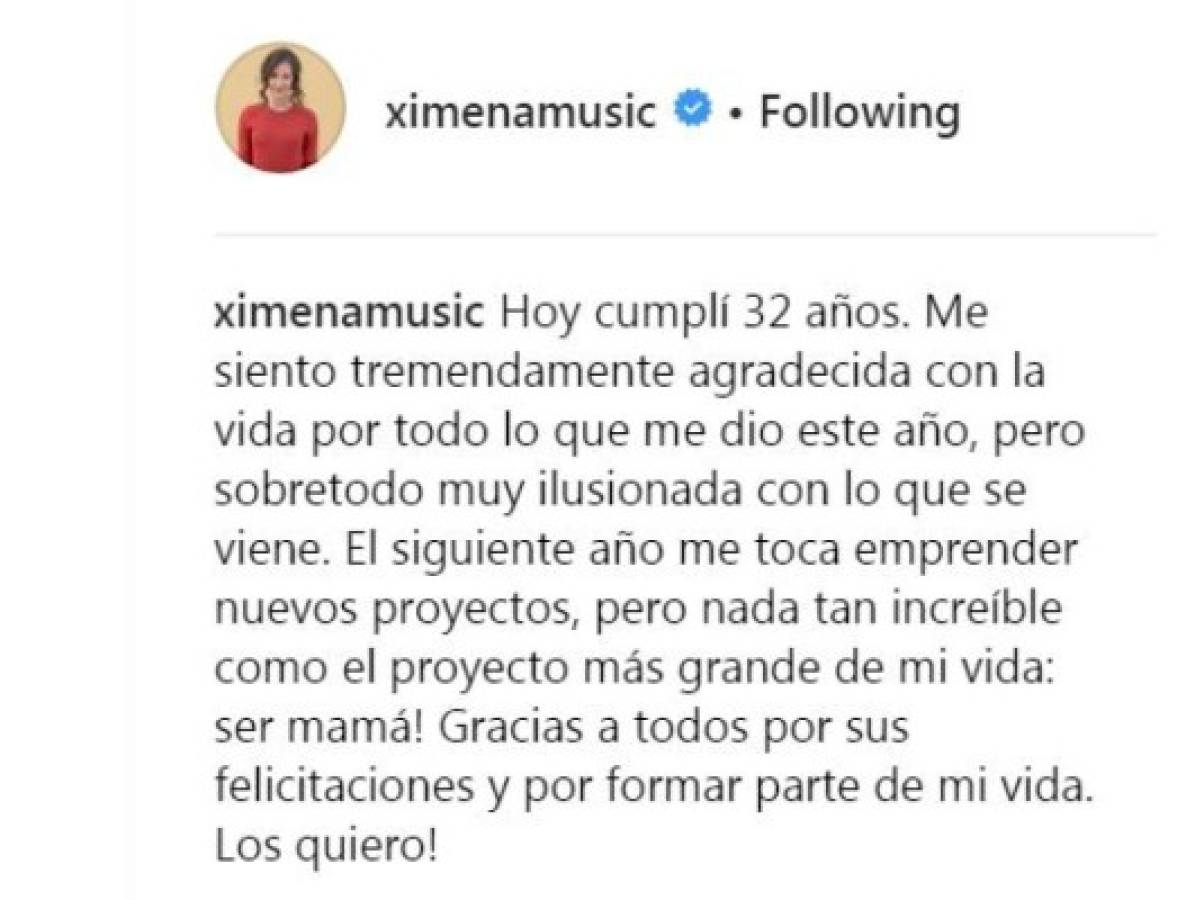 ¡Inesperado! Ximena Sariñana causa revuelo tras publicar emocionante noticia en Instagram