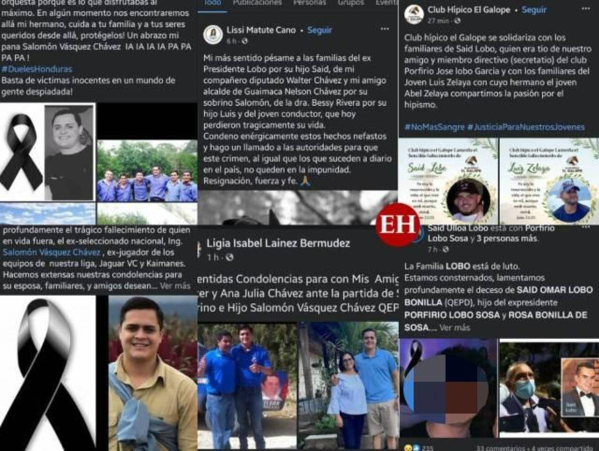 Consternación y dolor en redes sociales de familiares y amigos de fallecidos en masacre