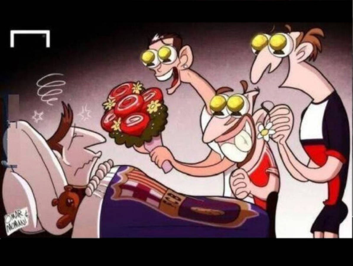 CR7, Ibrahimovic y Ribéry celebran la lesión de Messi