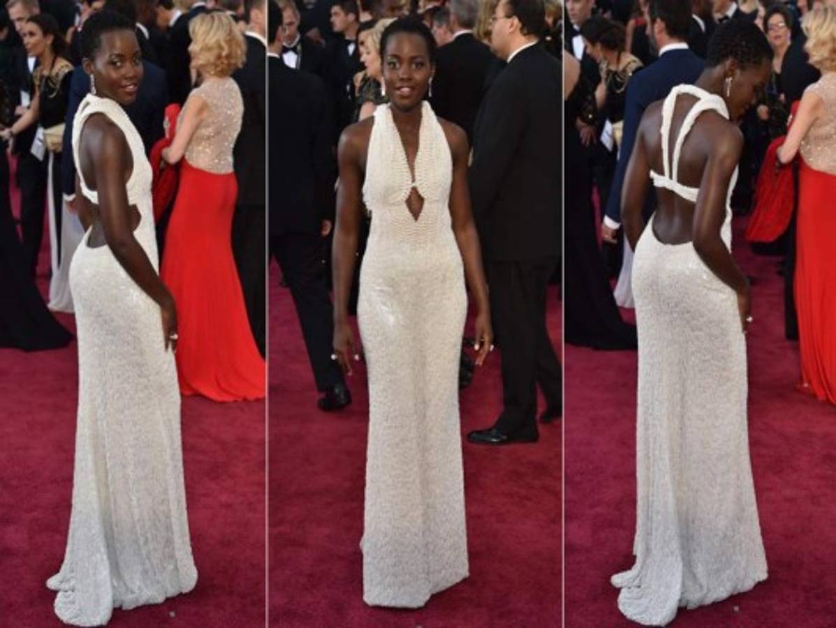 Roban vestido de perlas de Lupita Nyong' o