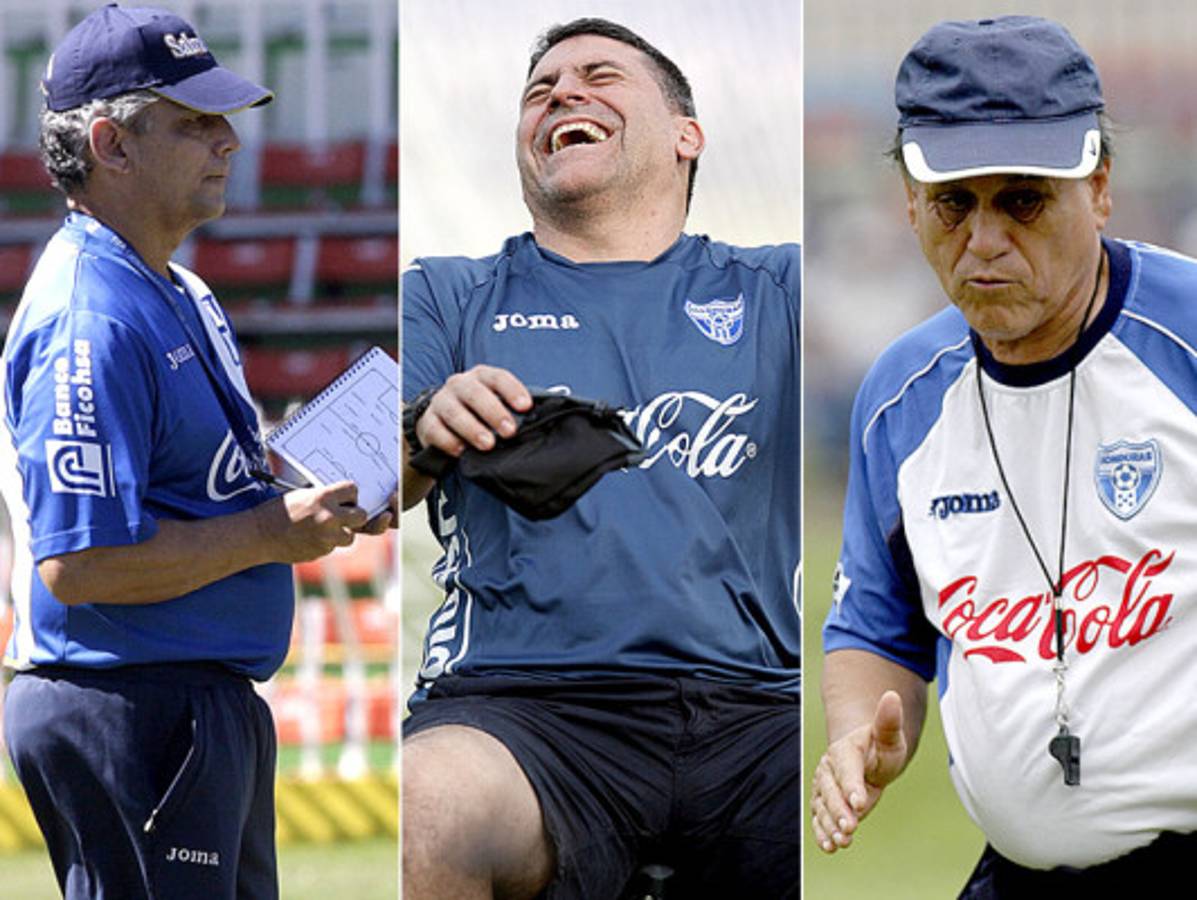 Los tres técnicos mundialistas de Honduras