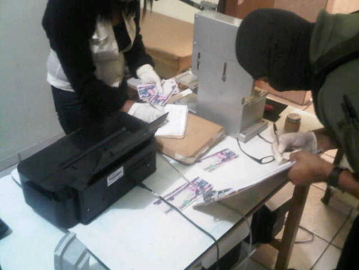 Desarticulan banda de falsificadores en Tegucigalpa