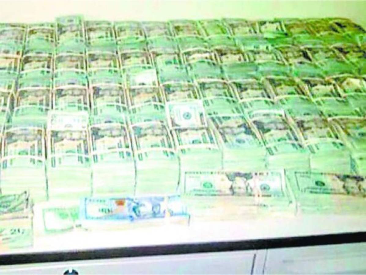 Un total de 11.2 millones de dólares incautados en una hacienda de los hermanos Valle pasaron el Estado de Honduras.