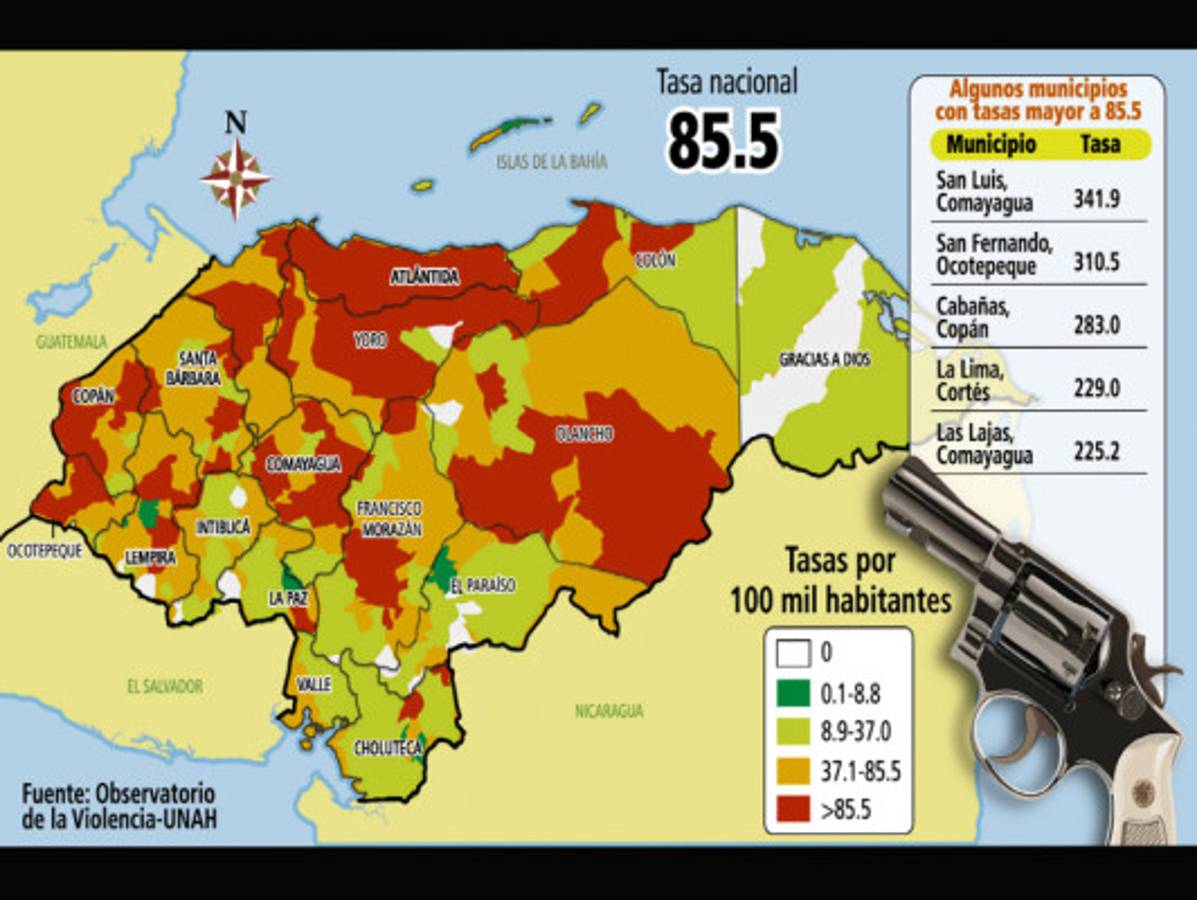 San Luis cuadruplica tasa nacional de homicidios
