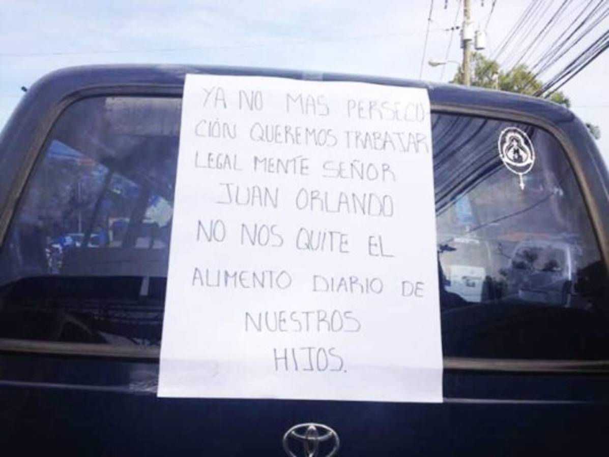 Paro de rapiditos 'brujos' en Tegucigalpa