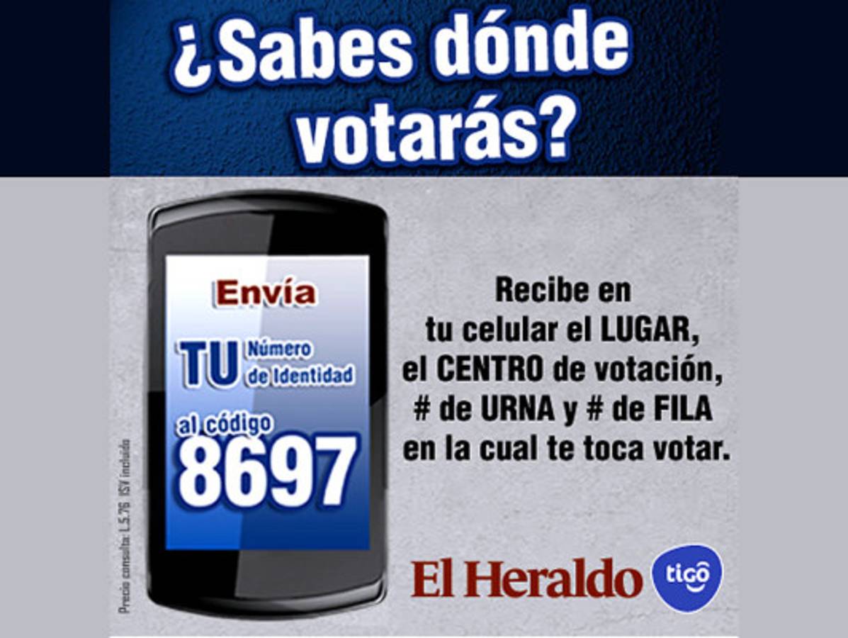 Consulte su centro de votación a través de celular
