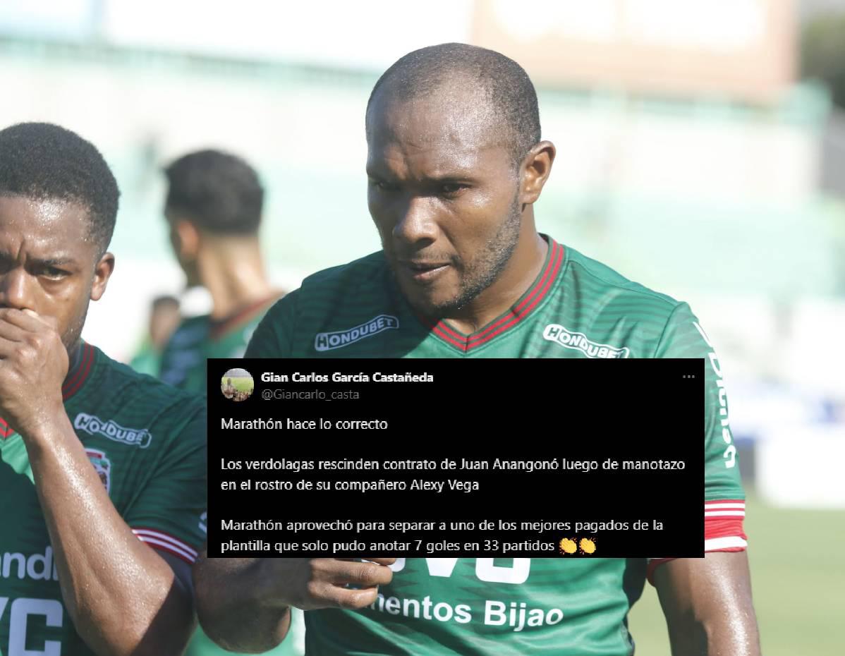 Reacción de la prensa tras polémica salida de Anangonó del Marathón: Hicieron lo correcto