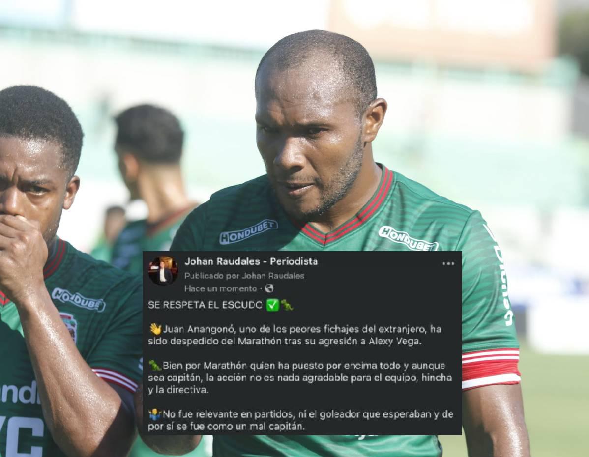 Reacción de la prensa tras polémica salida de Anangonó del Marathón: Hicieron lo correcto