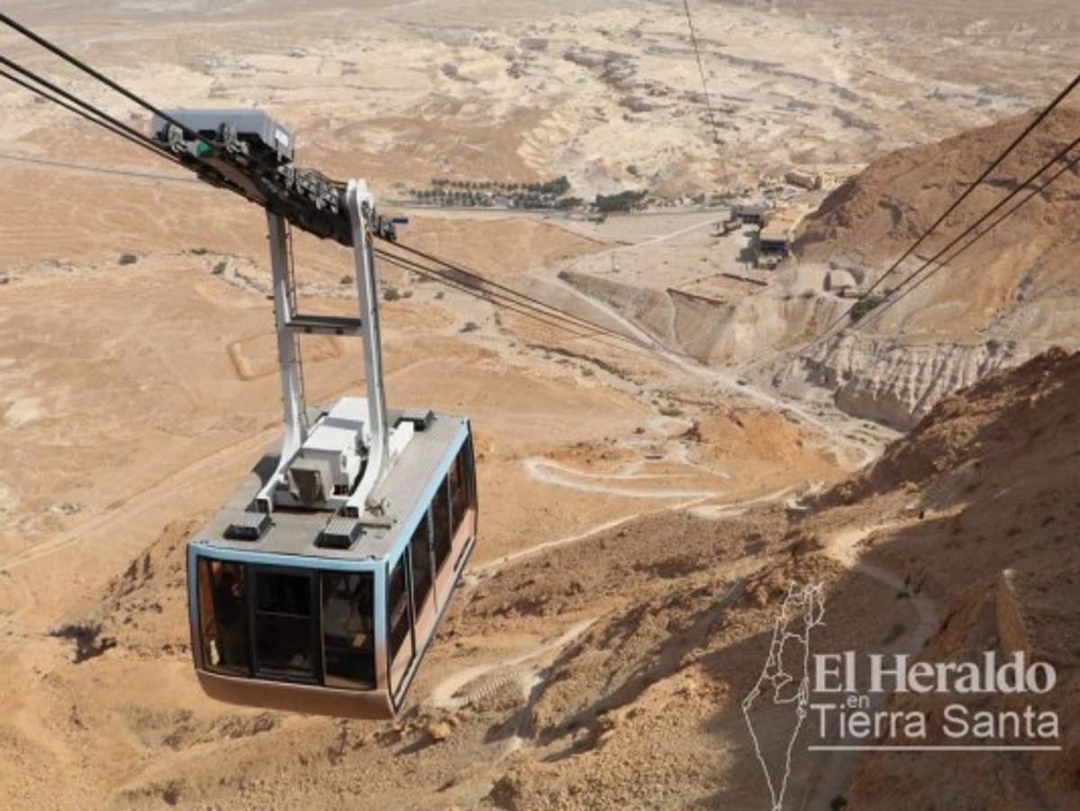 Vista desde arriba del teleférico en Masada, Israel. Foto: EL HERALDO