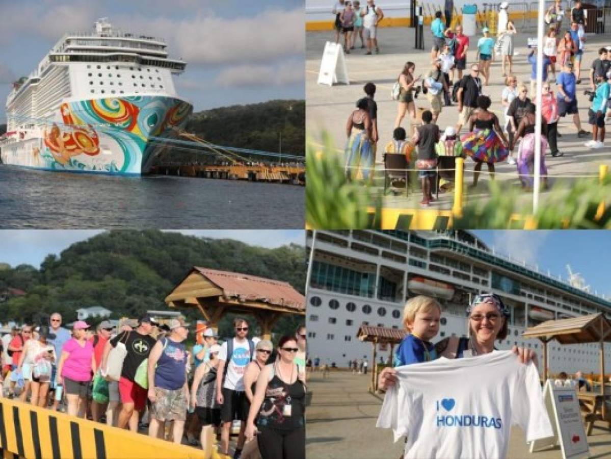 Llegan a Roatán tres cruceros con más de 12 mil turistas de todo el mundo
