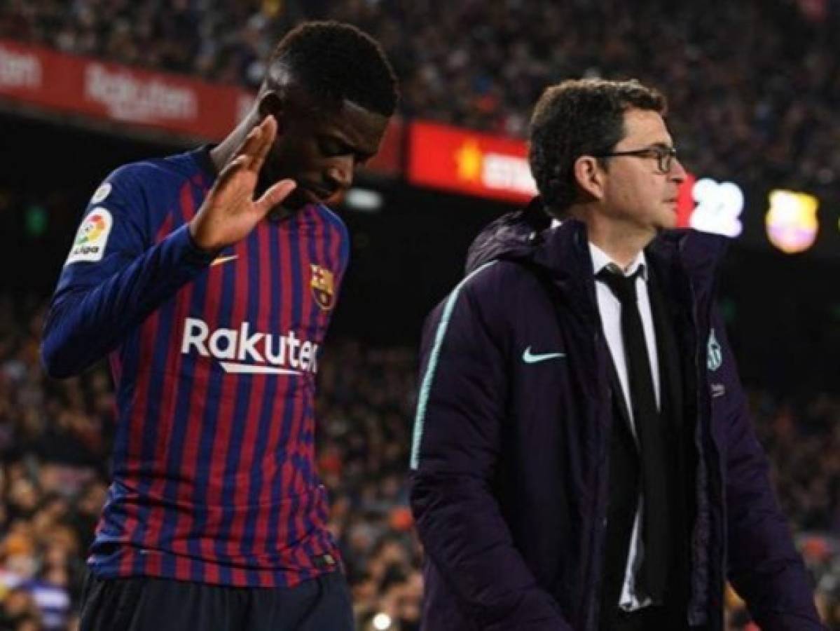 Ousmane Dembélé es baja para el Barcelona por dos semanas