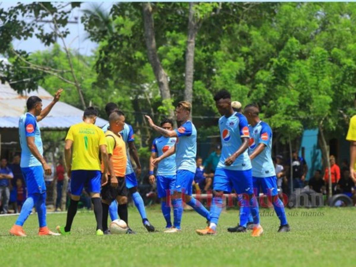 Motagua lleva alegría y goles tras dobegar al Club Hermanos Arriola en Mezapa, Atlántida