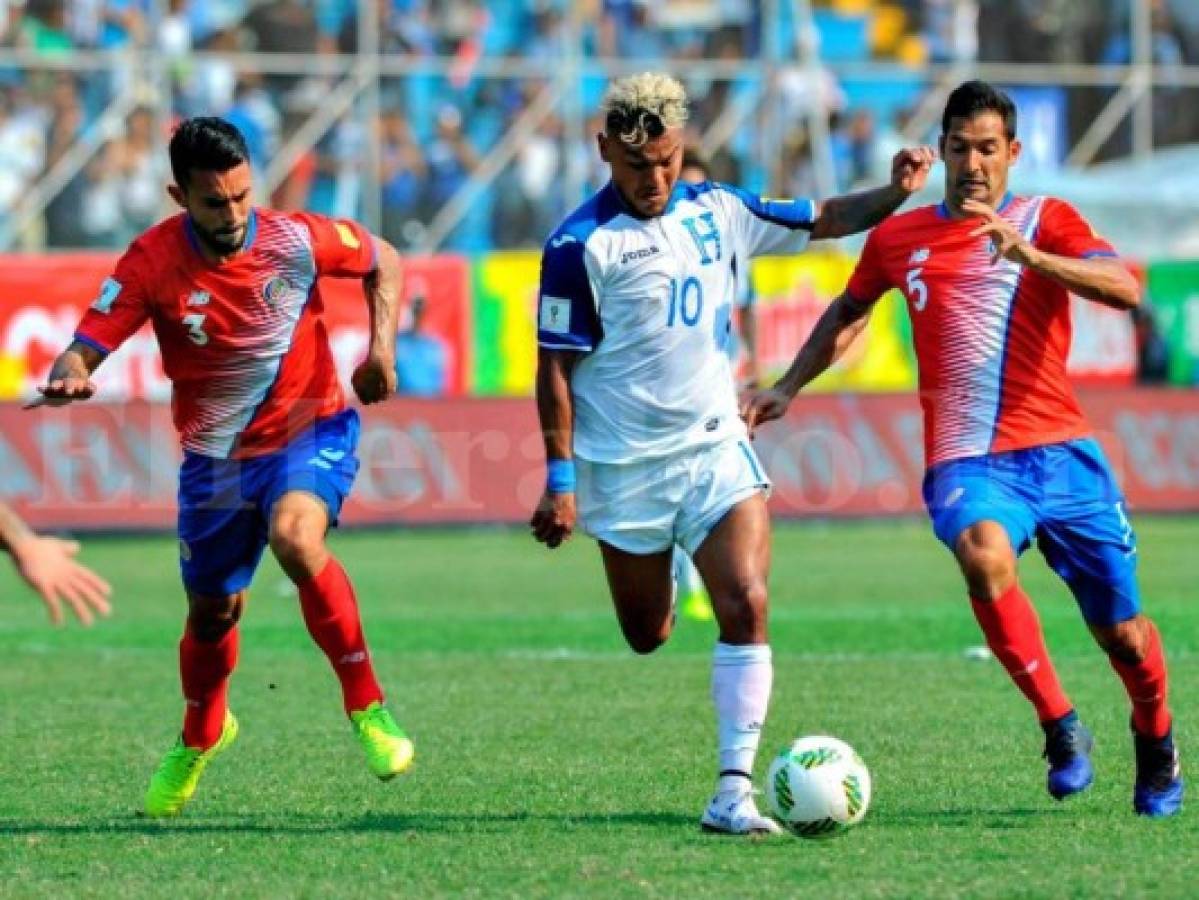 Honduras empató 1-1 ante Costa Rica y complica su paso en la hexagonal rumbo a Rusia 2018