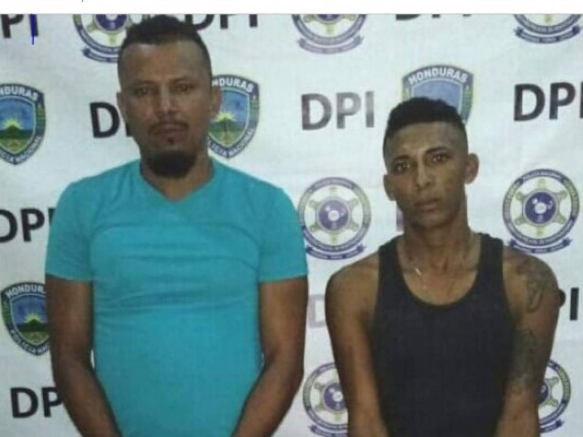 Capturan a dos presuntos miembros de la pandilla 18 en Olanchito, Yoro