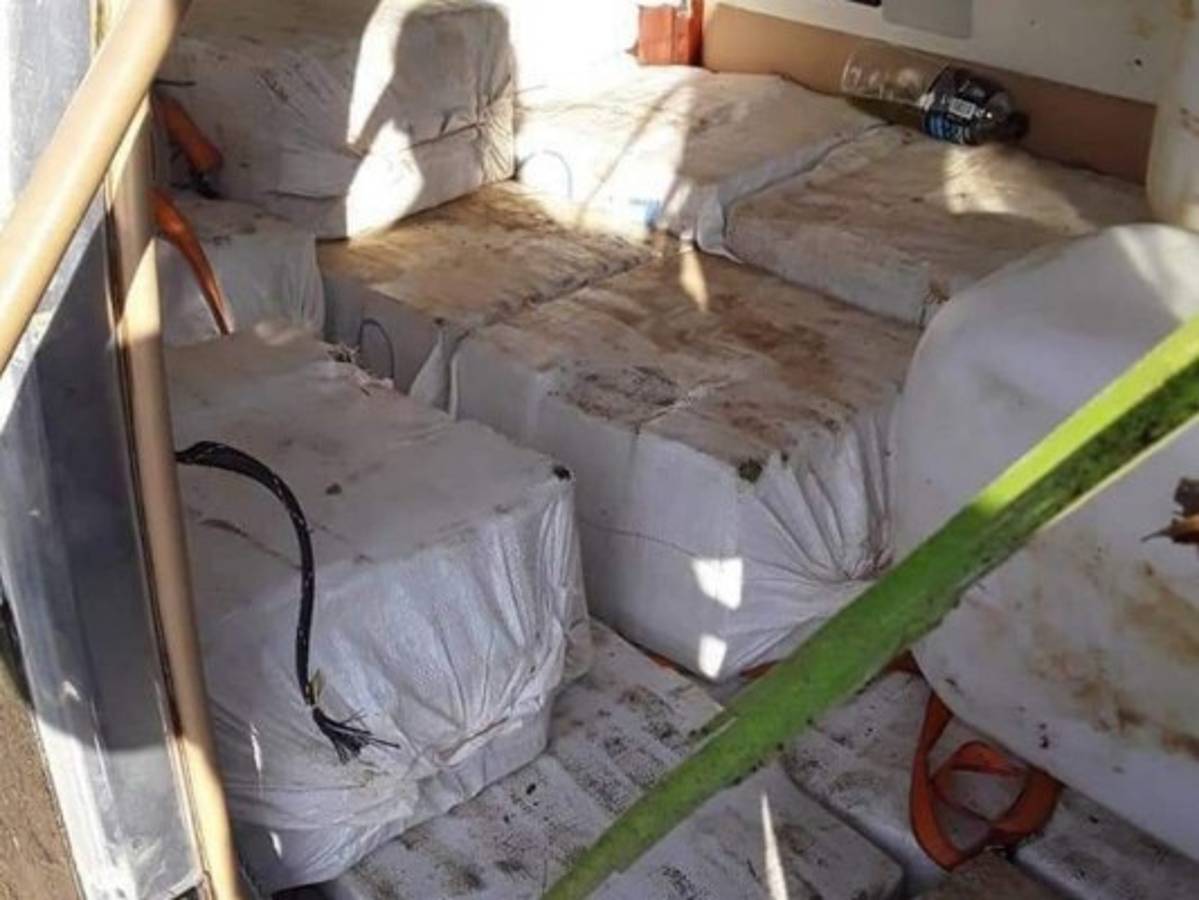 Parte de la droga fue encontrada aún dentro de la avioneta.