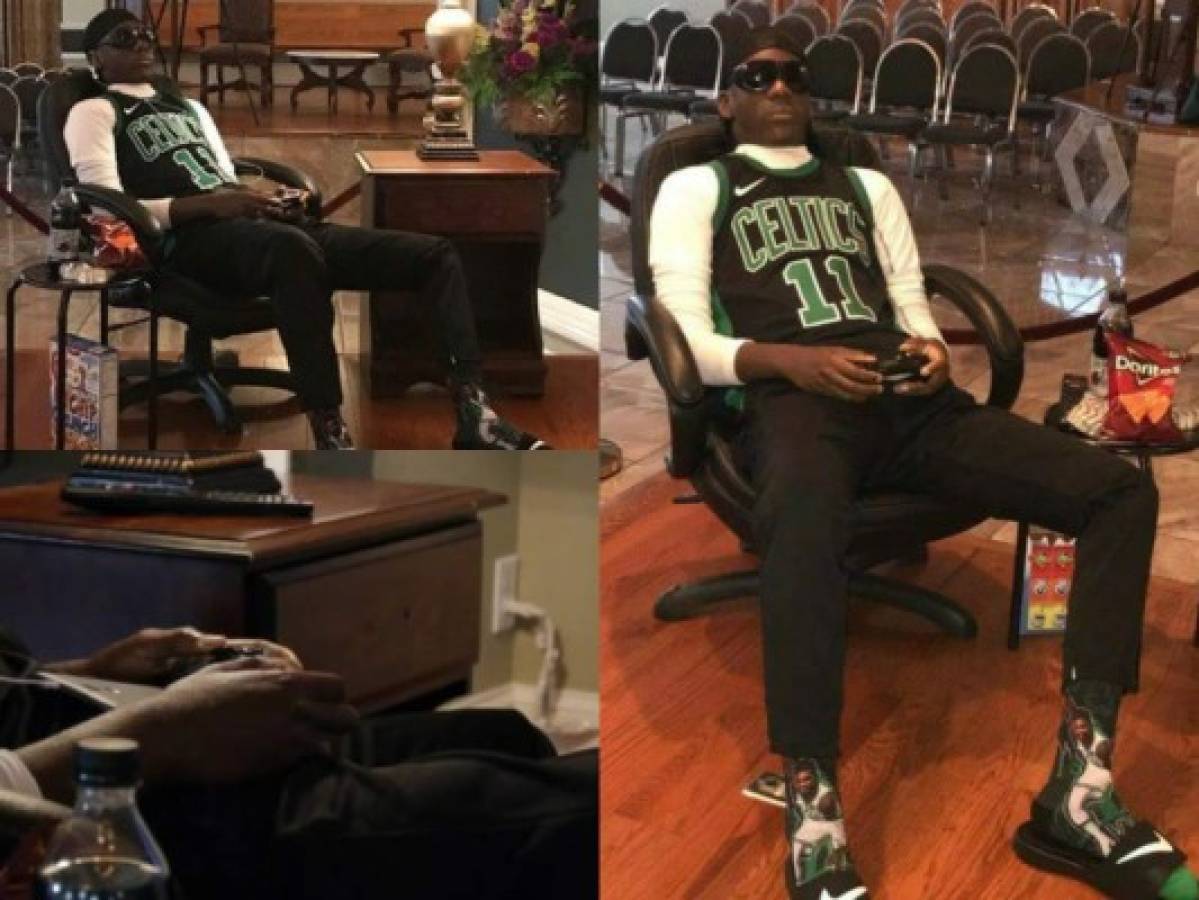 Fanático de los Boston Celtics fue velado sentado en un sillón viendo un partido