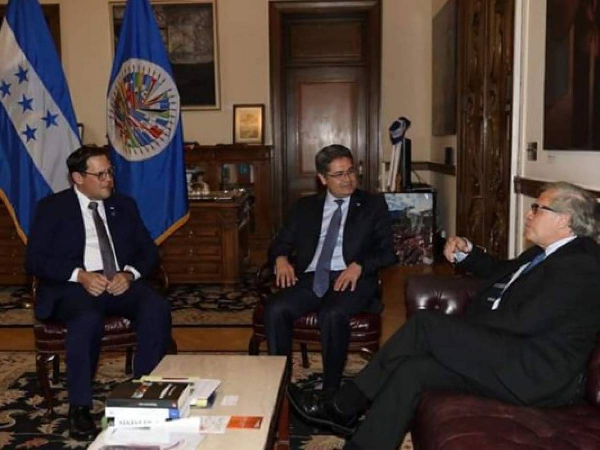 Presidente Hernández se reunió en OEA con Almagro y la CICAD