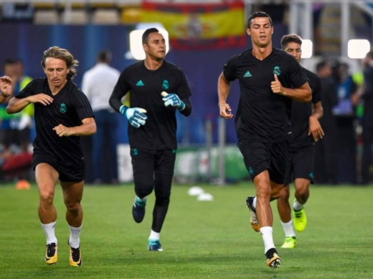 Cristiano Ronaldo trabaja fuerte para llegar con buen ritmo al partido por la Supercopa de Europa (Foto: Agencia AFP)
