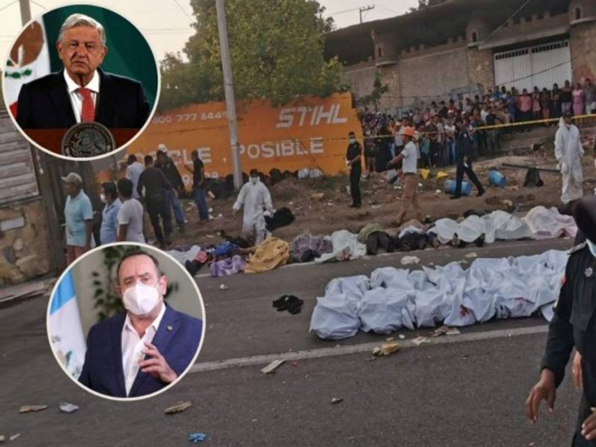 Presidentes de México y Guatemala lamentan muerte de 53 migrantes centroamericanos  