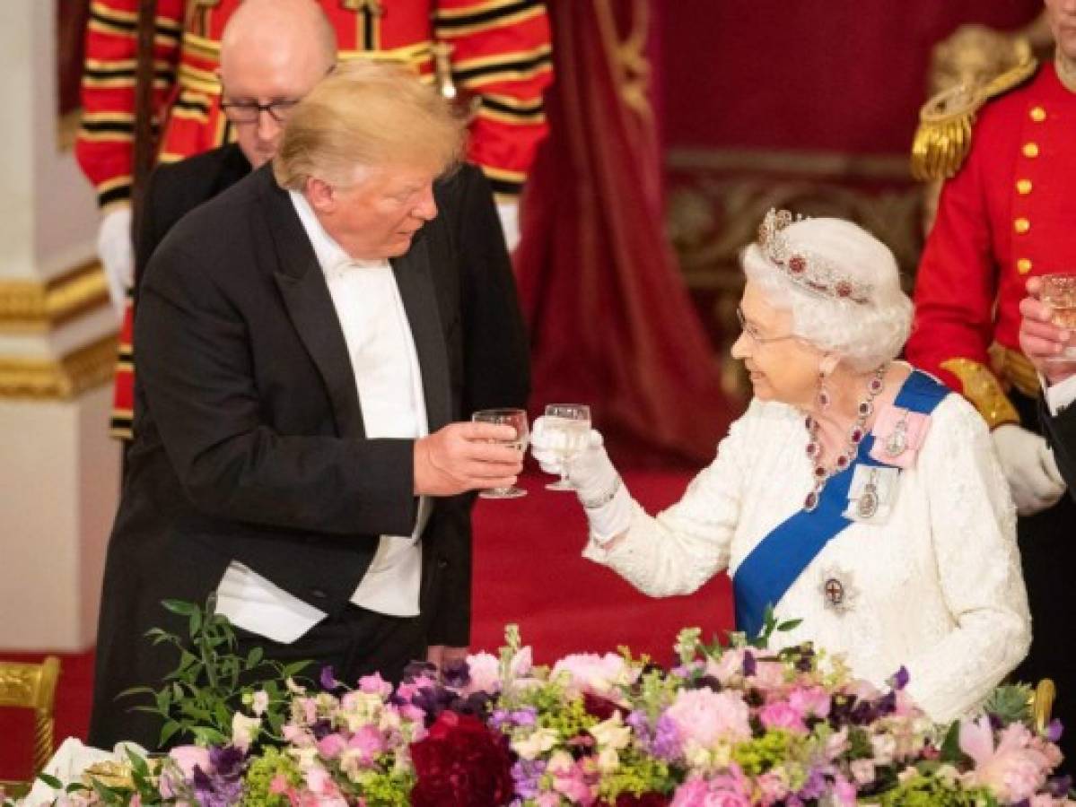 El lujoso banquete de la reina Isabel II a Donald Trump