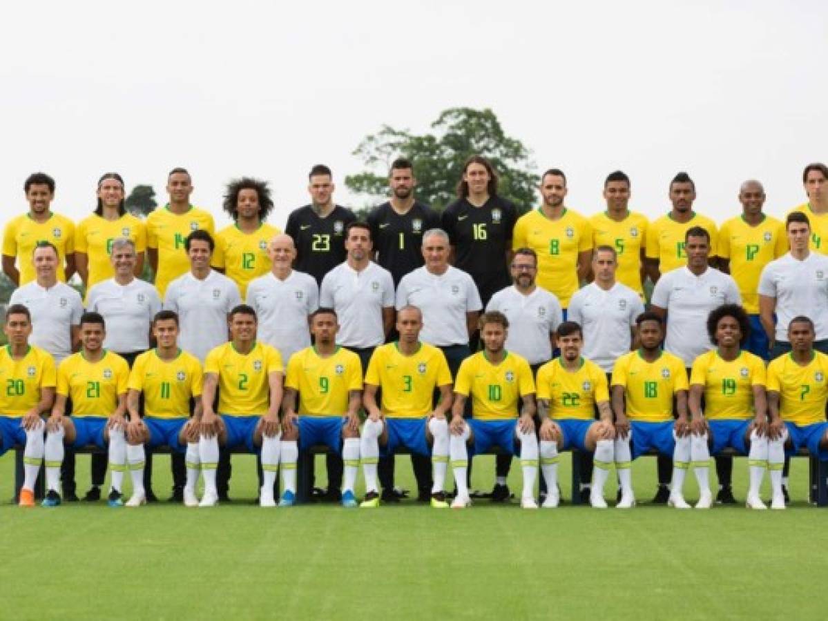 Histórica foto de la selección de Brasil previo al Mundial de Rusia 2018