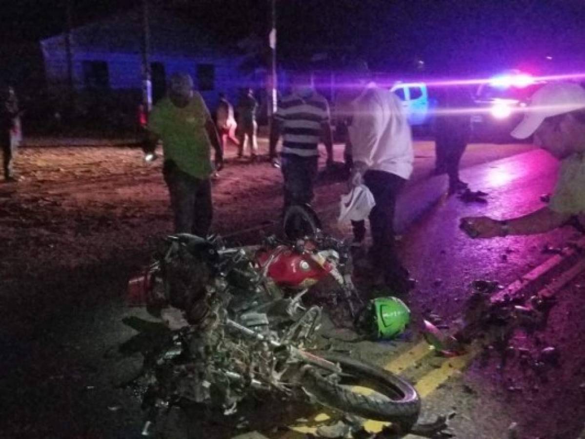 Mueren dos motociclistas tras colisionar en Guaimaca, Francisco Morazán