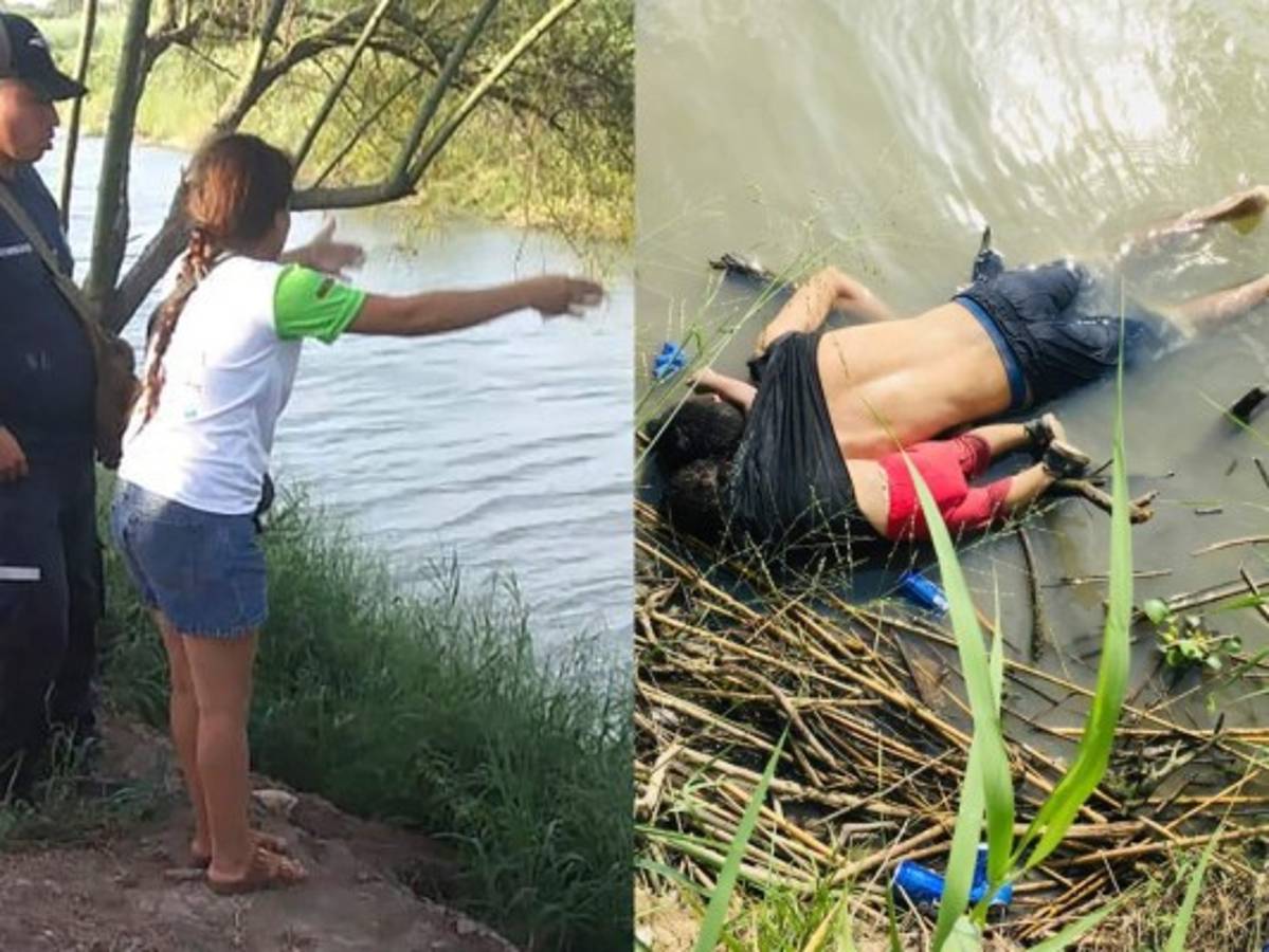 Madre salvadoreña narra cómo la corriente se llevó a su niña, y su esposo intentó salvarla