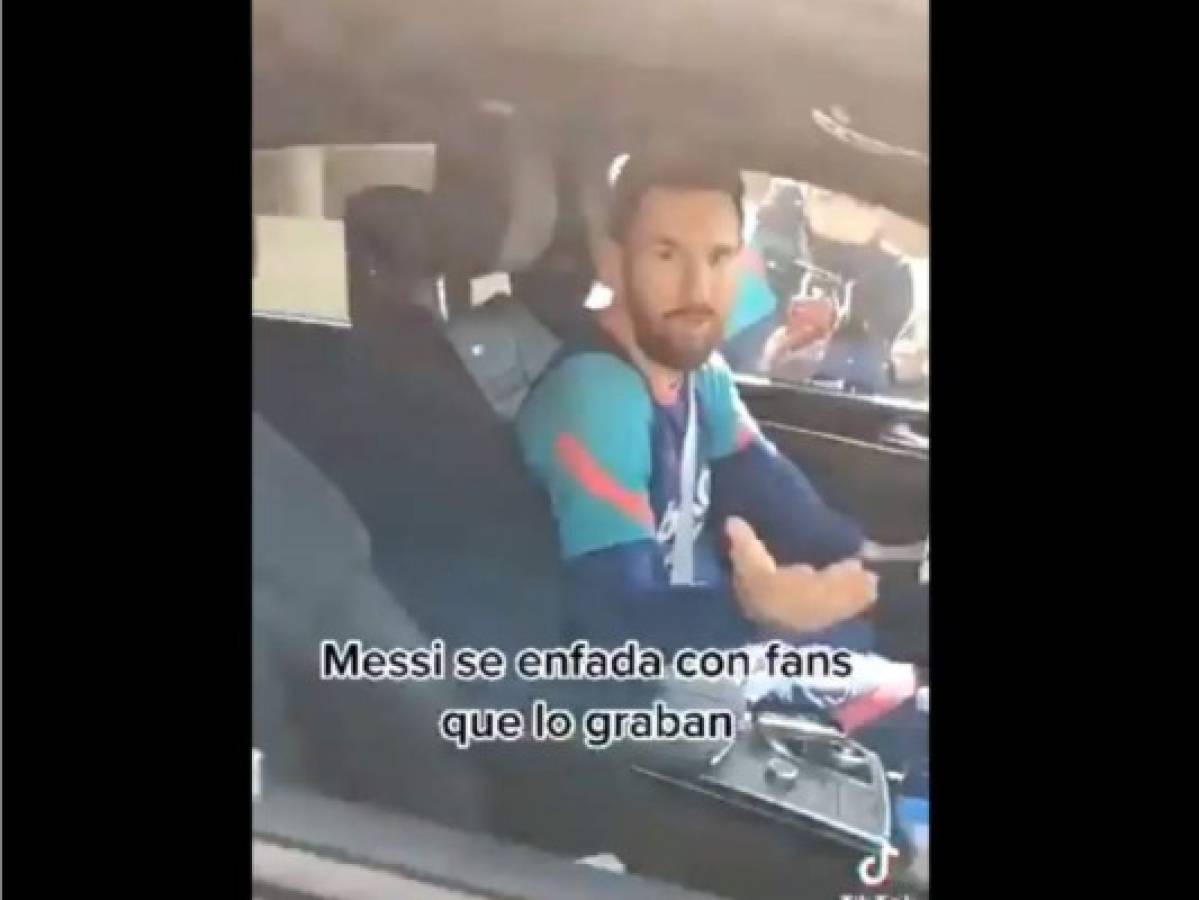 El enfado de Messi con los 'tik tokers' afuera del Camp Nou