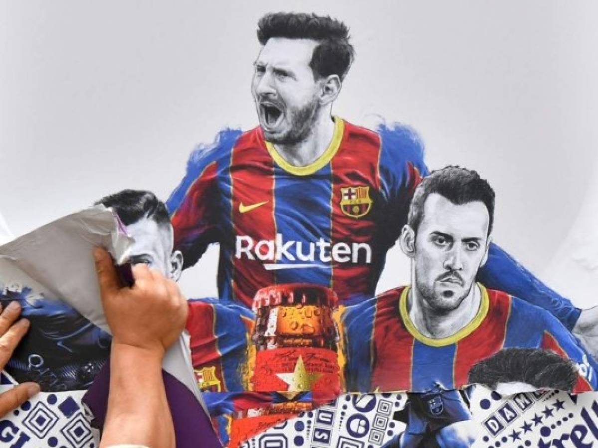 El Barcelona retiró la publicidad de Messi en el Camp Nou