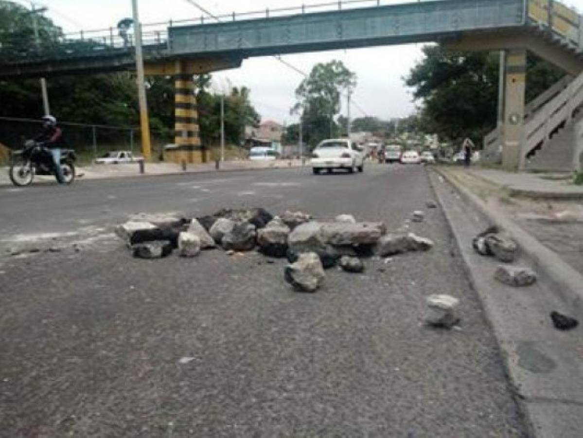 Principales calles que fueron obtaculizadas por las tomas en la capital de Honduras