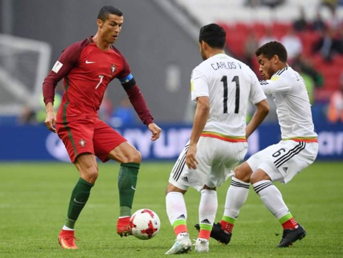 México rescató un punto al empatar 2-2 ante la poderosa Portugal en el debut de la Copa Confederaciones