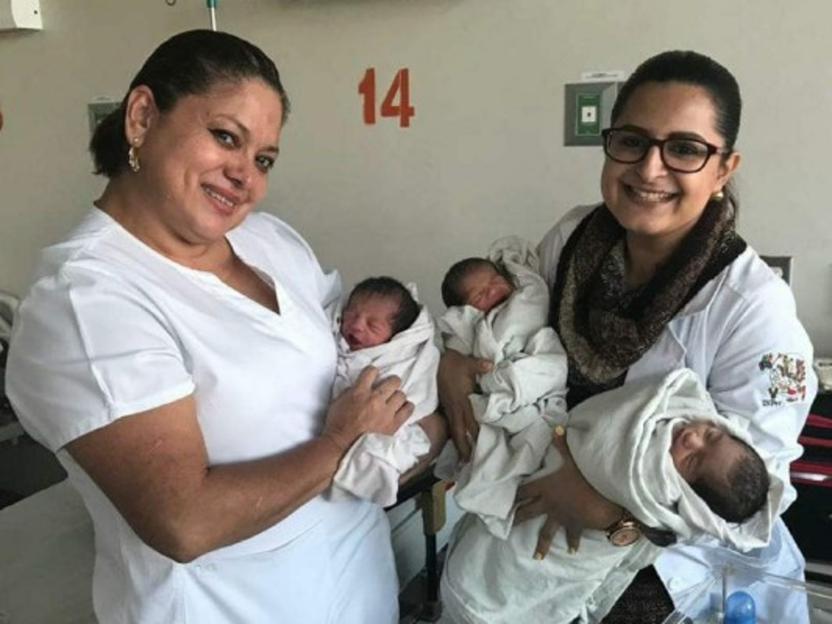 Hondureña da a luz a trillizos en el Materno Infantil