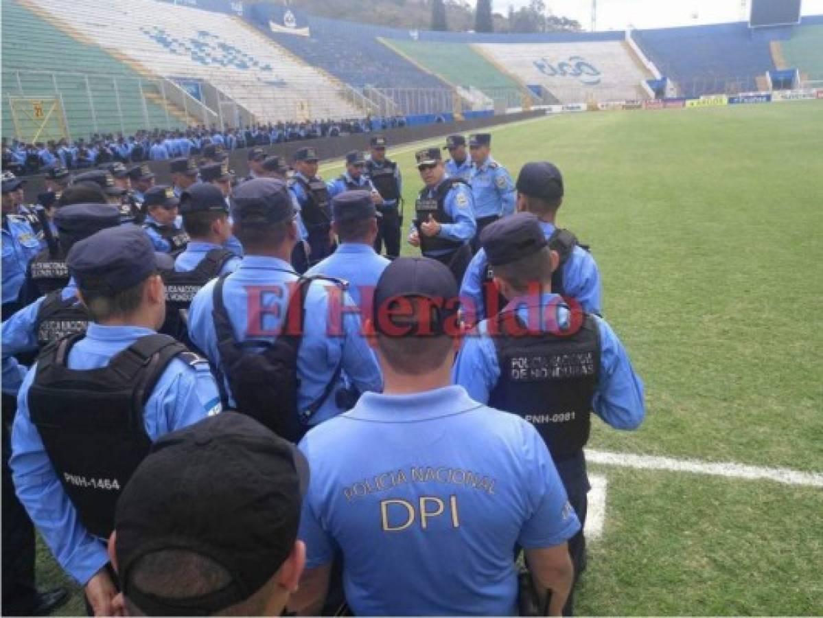 Más de mil policías listos para dar seguridad en la final entre Olimpia vs Motagua