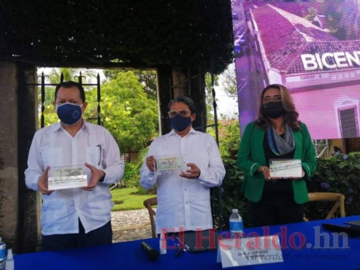 Presentan el conmemorativo billete de 200 lempiras en Honduras por el Bicentenario