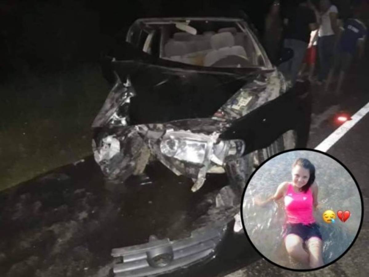 Joven muere tras impactar su carro con una retroexcavadora en Omoa