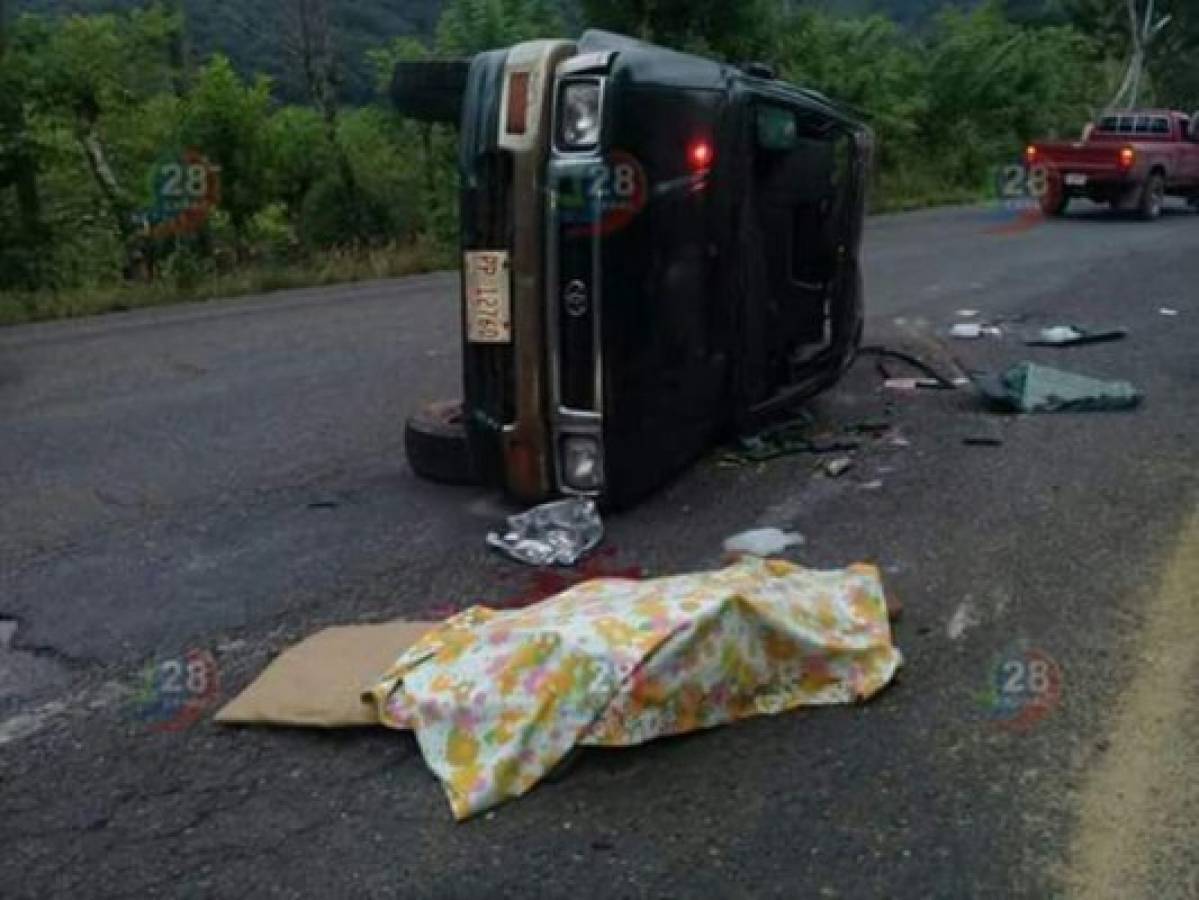 Un muerto y varios heridos tras triple colisión en carretera de Copán