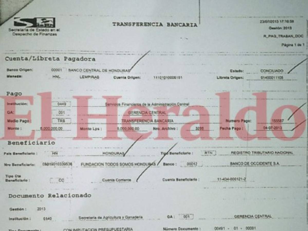 Copias de cheques, movimientos de las cuentas bancarias y transferencias son parte de las pruebas que presentó la Ufecic para fundamentar los requerimientos fiscales.