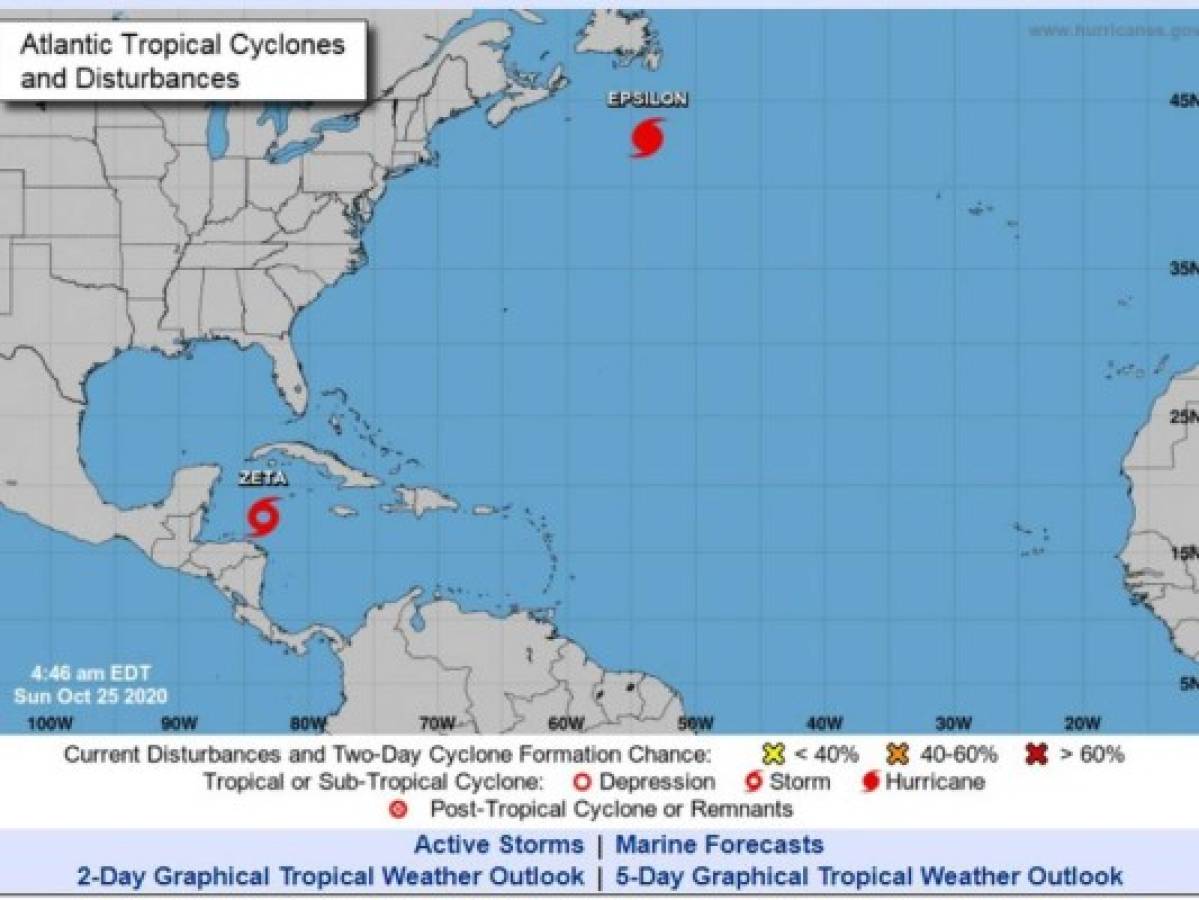 La tormenta Zeta se forma cerca de Cuba y el caribe mexicano