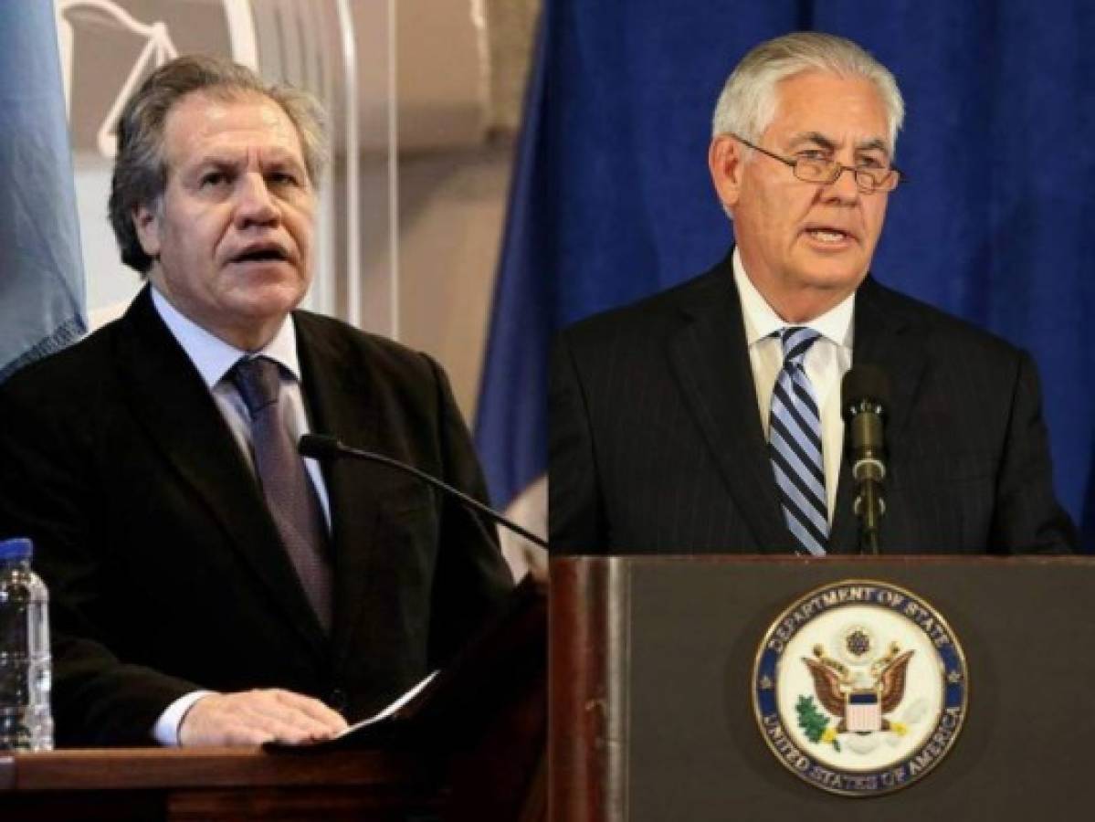 Luis Almagro se contradice de nuevo: OEA no cambió de postura sobre elecciones en Honduras, le dice a Rex Tillerson