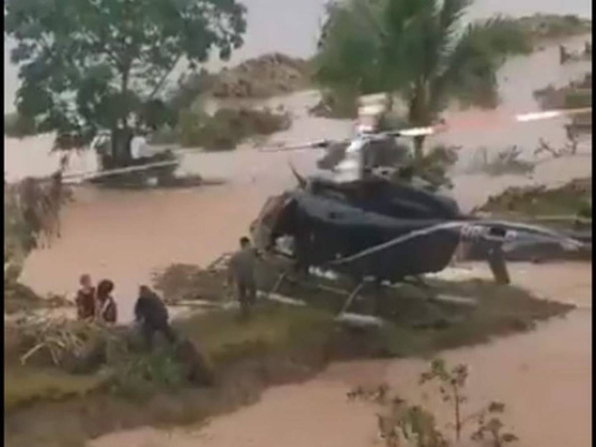 VIDEO: Impresionante rescate con un helicóptero en Potrerillos, Cortés