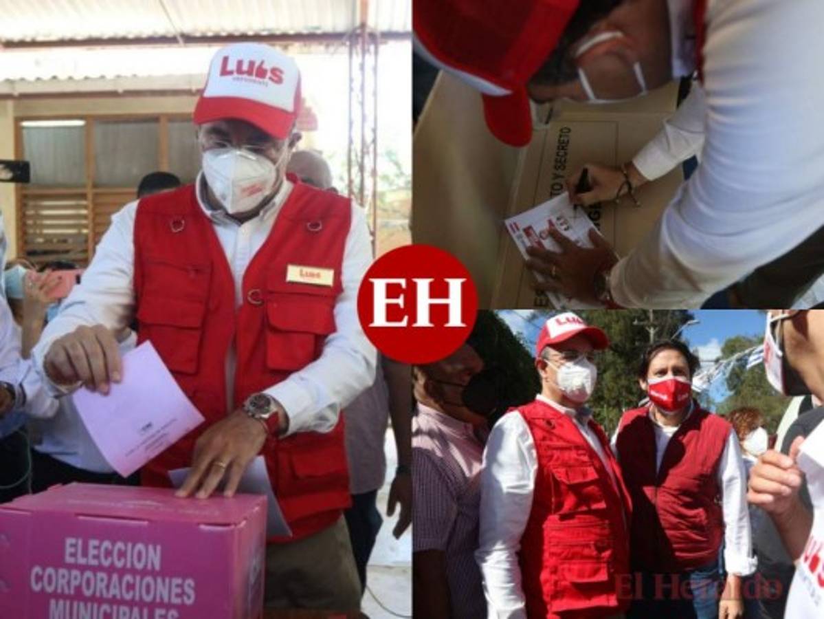 Con fuerte mensaje contra corruptos y señalados en narcotráfico Luis Zelaya acudió a las urnas (FOTOS)