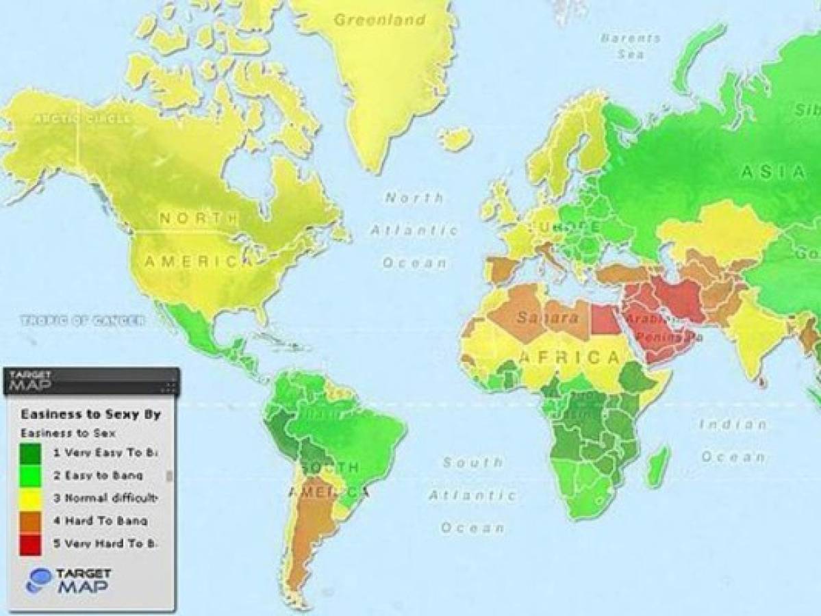 Mapa ubica a las mujeres más 'fáciles' de conquistar