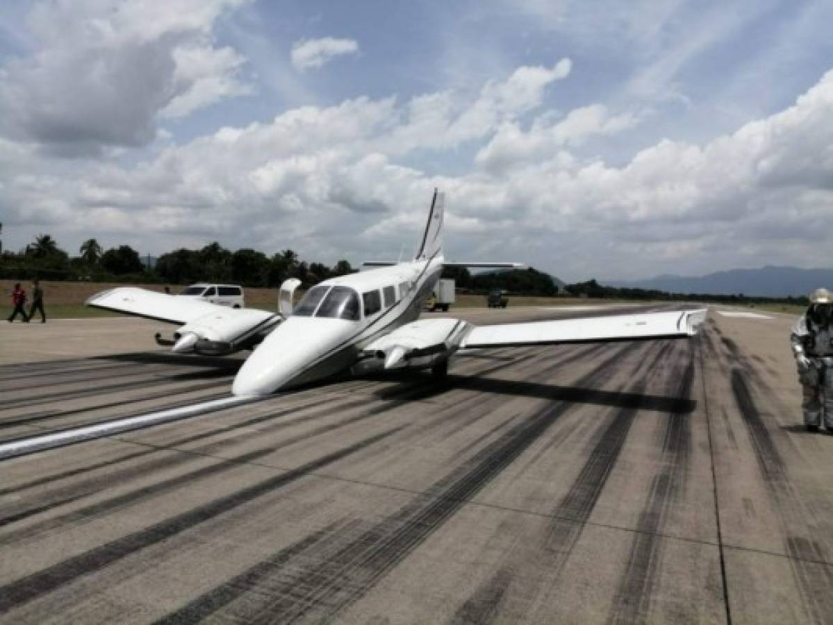 Avioneta aterrizó de emergencia en el aeropuerto Villeda Morales de San Pedro Sula
