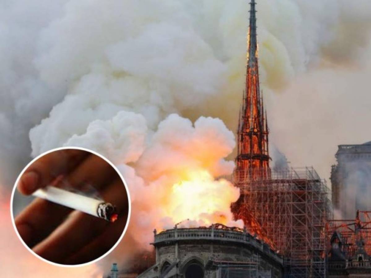 Obreros en Notre Dame violaron prohibición de fumar