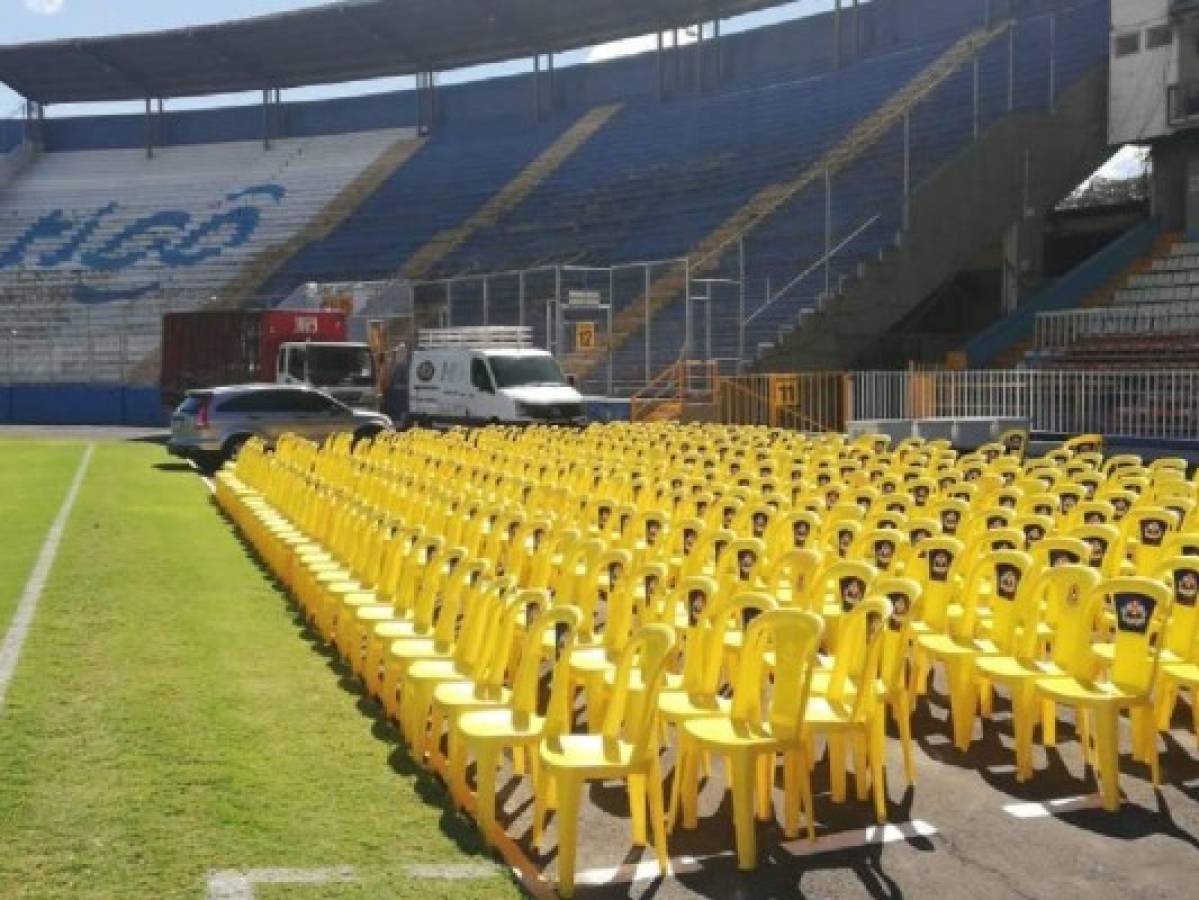 Olimpia vs Motagua veteranos disputaron un amistoso en el Estadio Nacional en Tegucigalpa