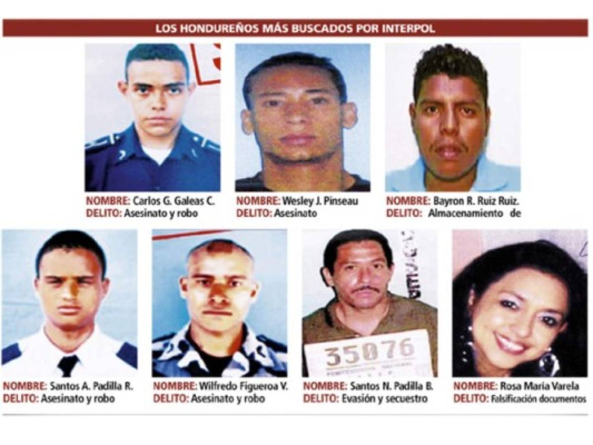 Policías y estafadores, entre hondureños buscados por Interpol