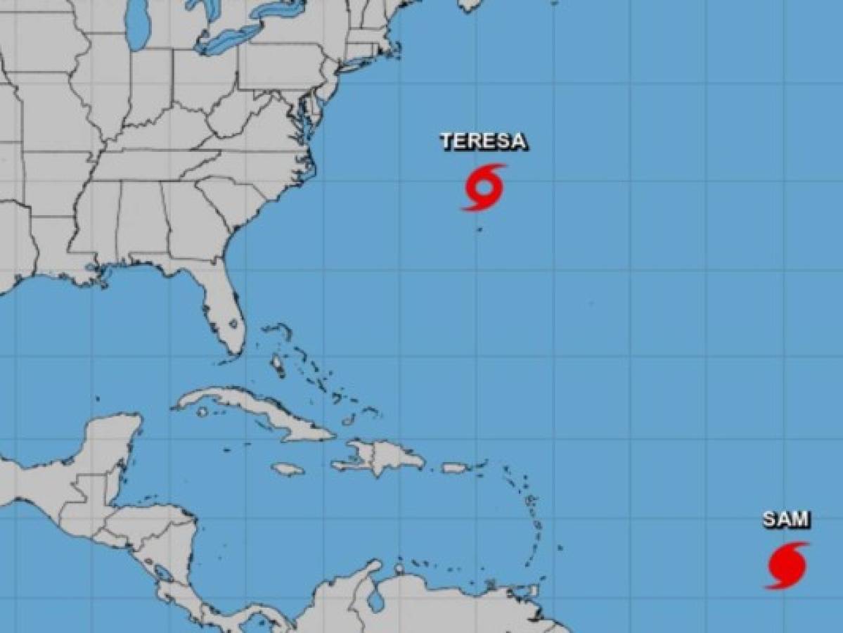 Se forma tormenta subtropical Teresa en el Atlántico; Sam se fortalece