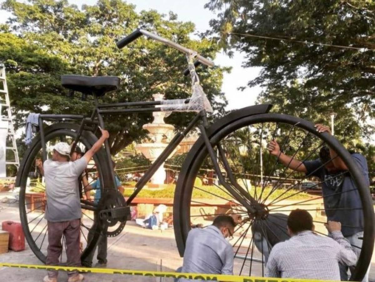 El Progreso, Yoro alberga la bicicleta más grande de Honduras   