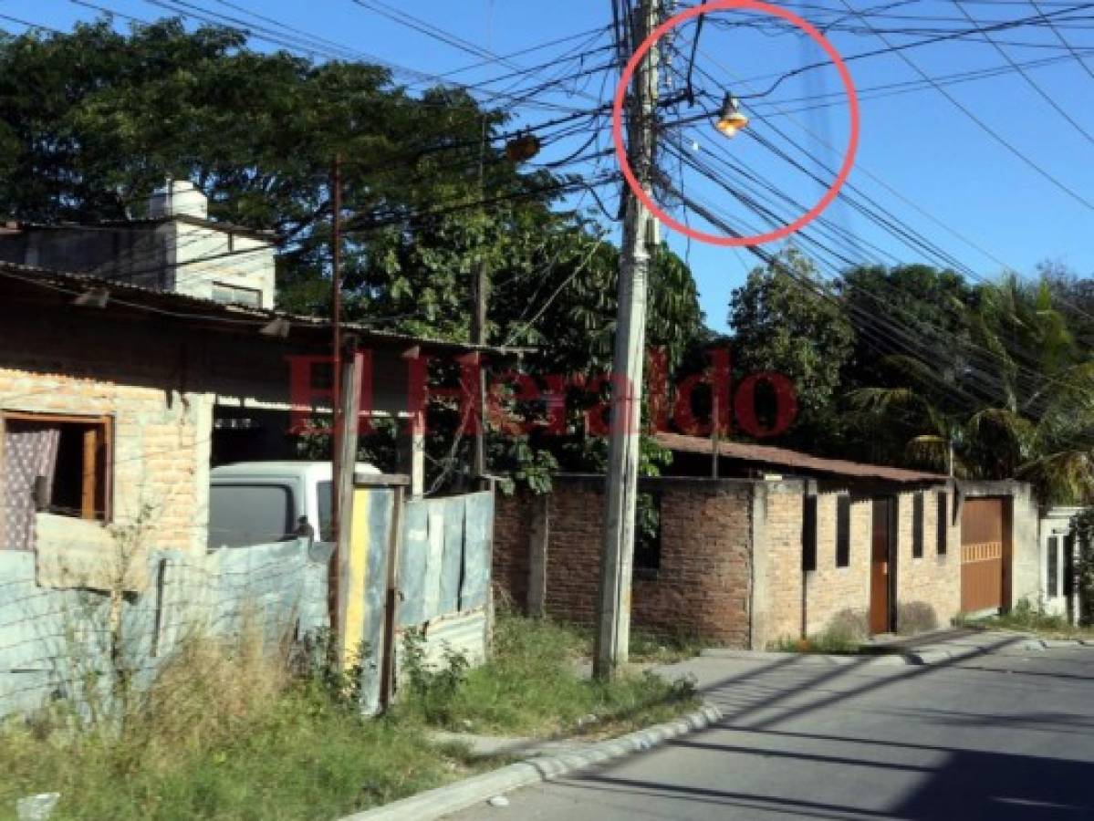 Despilfarro de energía eléctrica en la colonia Mayangle de la capital de Honduras